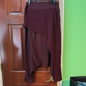 Elegant Asymmetrical Maroon Pants